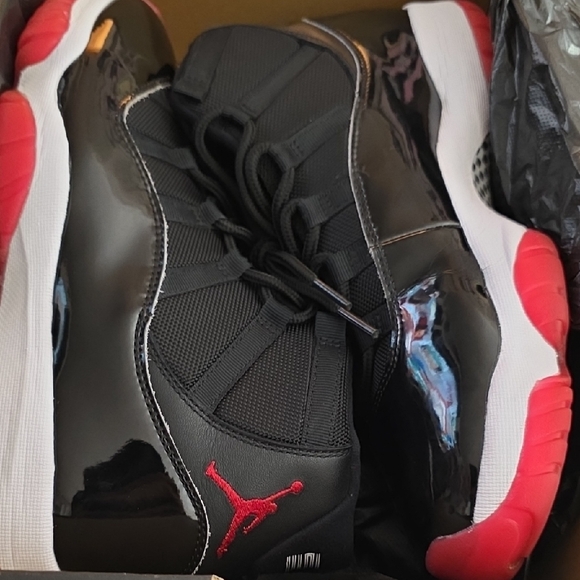 Jordan Other - Jordan Men's Black and Red High-Top Sneakers
